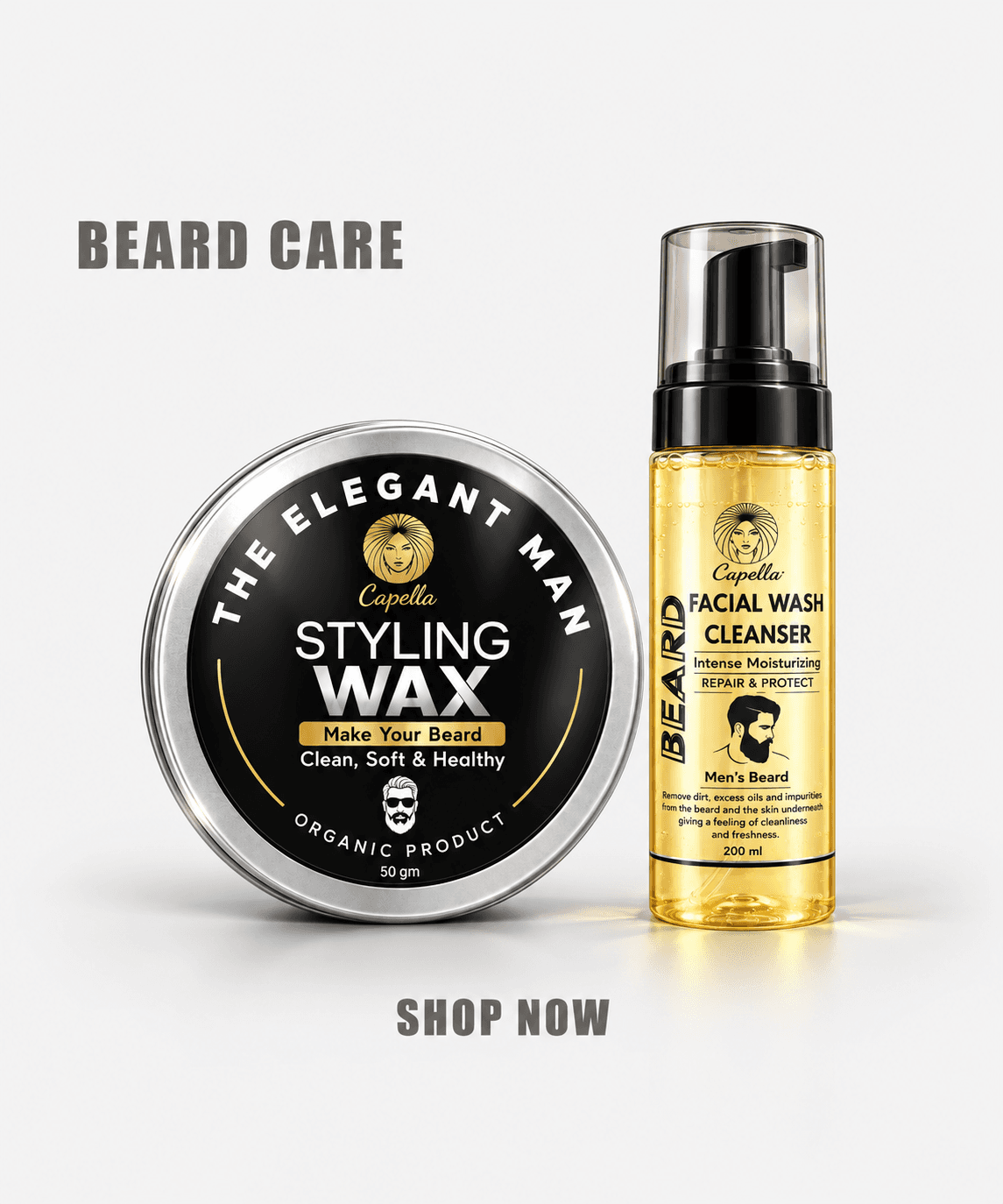 BEARD & MOUSTACHE SET